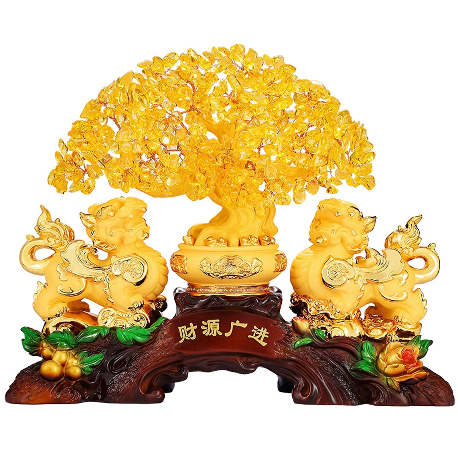 Large Ornaments Feng Shui Crystal Tree Citrine Money Tree Wealth